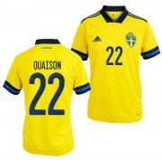 2020 EURO Sweden Home Soccer Jersey Shirt Robin Quaison #22