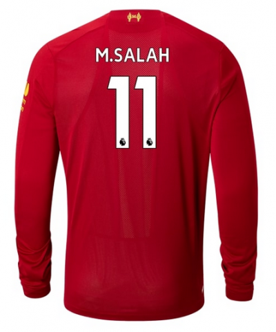 Mohamed Salah #11 Liverpool 2019-20 Long Sleeve Home Soccer Jersey