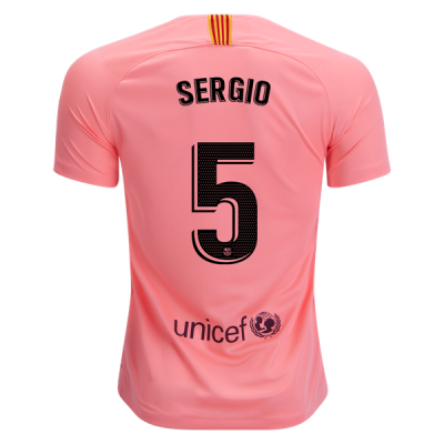 2018-19 FC Barcelona Third Soccer Jersey Shirt Sergio #5