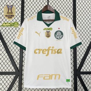 2024-25 Palmeiras Away Soccer Jersey Shirt With All Sponsor & Campeão Golden Patch