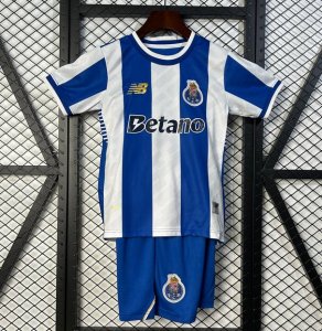 2025-26 Porto Home Kids Soccer Kits Shirt With Shorts