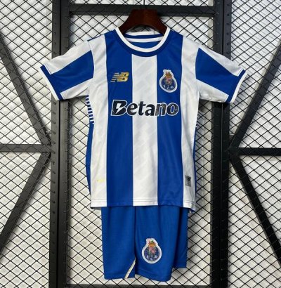2025-26 Porto Home Kids Soccer Kits Shirt With Shorts