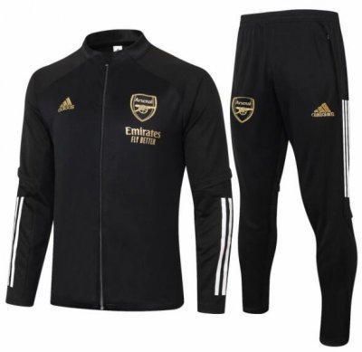 2020-21 Arsenal Black Training Kits Jacket with Pants