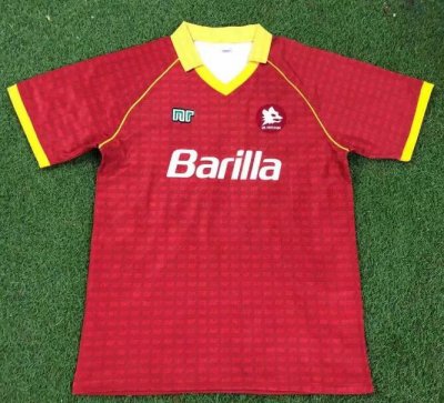 1990-91 Roma Retro Home Soccer Jersey Shirt