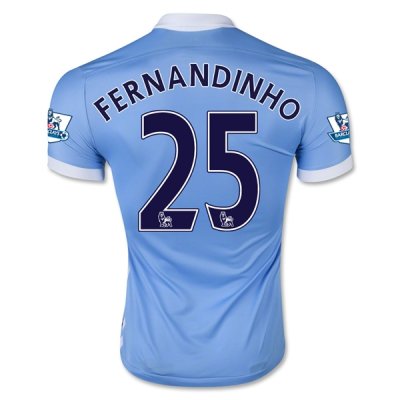 2015-16 Manchester City FERNANDINHO 25 Home Soccer Jersey
