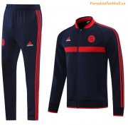 2021-22 Bayern Munich Black Red Tracksuits Training Jacket Kits with Trousers