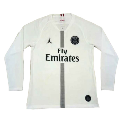 2018-19 Psg JORDAN Third Away LS White Soccer Jersey Shirt