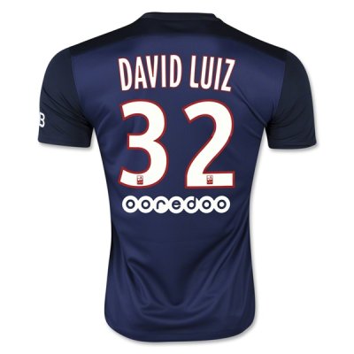 2015-16 PSG DAVID LUIZ #32 Home Soccer Jersey