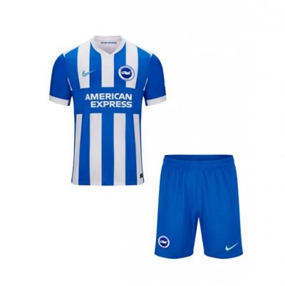 Kids Brighton & Hove Albion 2025-26 Home Soccer Kits Shirt With Shorts