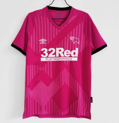 2020-21 Derby County FC Pink Soccer Jersey Shirt