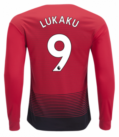 2018-19 Manchester United LS Home Soccer Jersey Shirt Romelu Lukaku #9