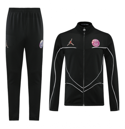 2021-22 PSG X Jordan Black Training Kits Jacket with Pants
