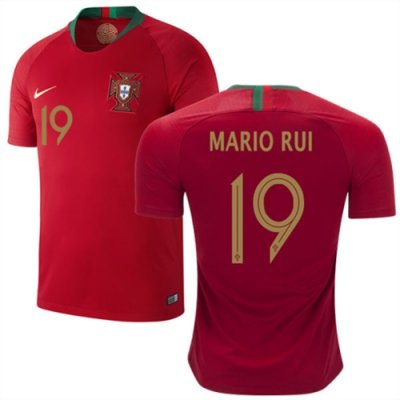 2018 World Cup Portugal Home Soccer Jersey Shirt Mario Rui #19
