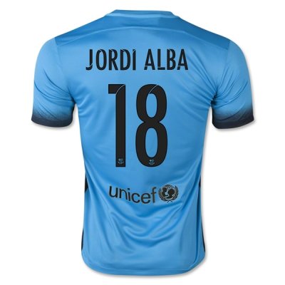 2015-16 Barcelona JORDI ALBA 18 Third Soccer Jersey