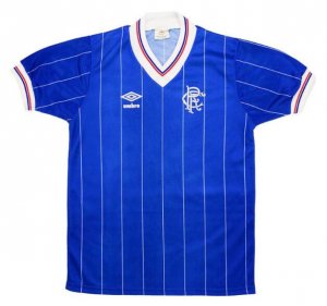 1982-83 Rangers Retro Blue Home Soccer Jersey Shirt