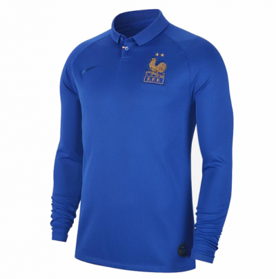 2019 World Cup France Blue Long Sleeve Centenary Soccer Jersey Shirt