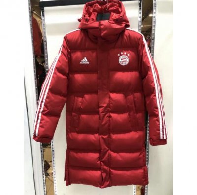 2020-21 Bayern Munich Red Long Hoodie Cotton Warn Coat