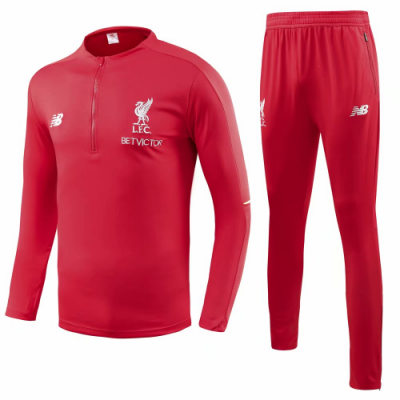 18-19 Liverpool Red Training Kit( Zipper Sweat Top Shirt+Trouser)