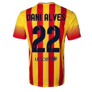 13-14 Barcelona #22 DANI ALVES Away Soccer Jersey Shirt 13-14 Barcelona #22 DANI ALVES Away Soccer Jersey Shirt