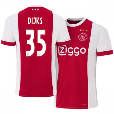 2017-18 Ajax #35 Mitchell Dijks Home Soccer Jersey