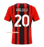 2021-22 AC Milan Home Soccer Jersey Shirt with KALULU 20 printing