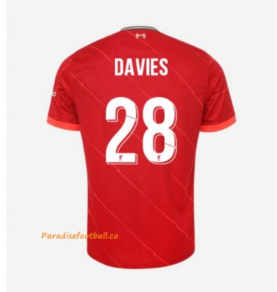 2021-22 Liverpool Cup Home Soccer Jersey Shirt with DAVIES 28 printing