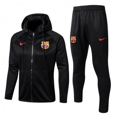 2017-18 Barcelona Black Hoodie Jacket