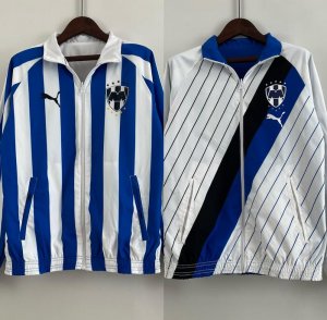 2023-24 Monterrey Blue White Reversible Trench Coat Jacket