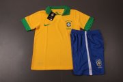 Kids Brazil 13/14 Home Jersey Kit(Shirt+shorts)