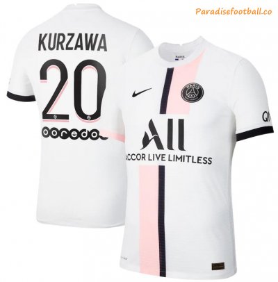 2021-22 Maillot PSG Extérieur Away Soccer Jersey Shirt with Kurzawa 20 printing