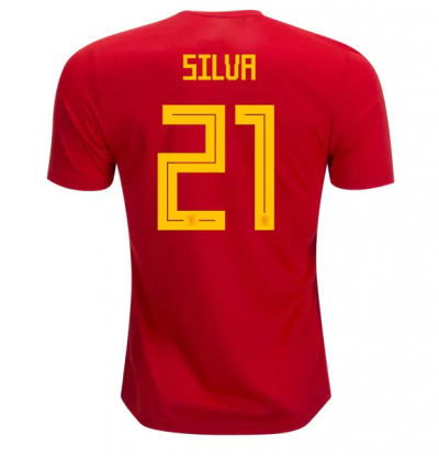 2018 World Cup Spain #21 SILVR Home Soccer Jersey Shirt