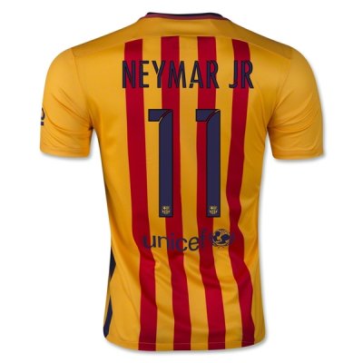 2015-16 Barcelona Away NEYMAR JR 11 Soccer Jersey Yellow