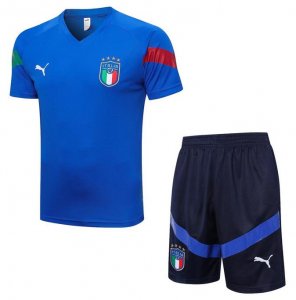 2022-23 Italy Blue Training Kits Shirt with Shorts
