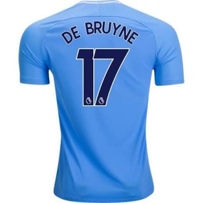 2017-18 Manchester City De Bruyne #17 Home Soccer Jersey