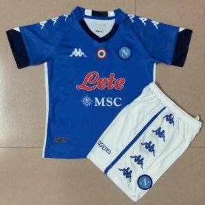 Kids Napoli 2020-21 Home Soccer Kits Shirt With Shorts