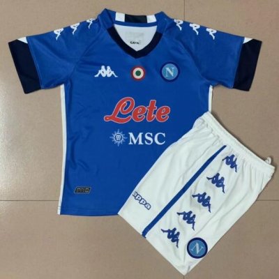 Kids Napoli 2020-21 Home Soccer Kits Shirt With Shorts