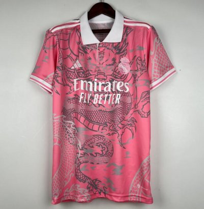 2023-24 Real Madrid Pink Dragon Special Soccer Jersey Shirt