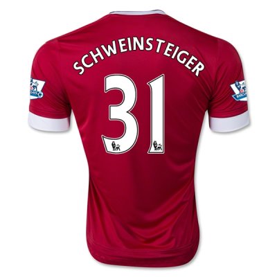 2015-16 Manchester United SCHWEINSTEIGER #31 Home Soccer Jersey