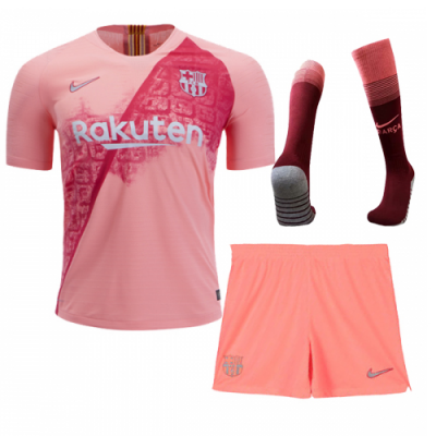 2018-19 Barcelona Third Away Soccer Jersey Kit (Shirt + Shorts + Socks)