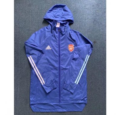 2020-21 Arsenal Blue Hoodie Windbreaker Jacket