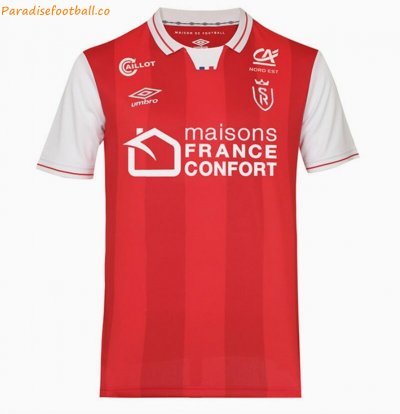 2021-22 Stade de Reims Home Soccer Jersey Shirt