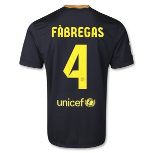 13-14 Barcelona #4 FABREGAS Away Black Soccer Jersey Shirt 13-14 Barcelona #4 FABREGAS Away Black Soccer Jersey Shirt