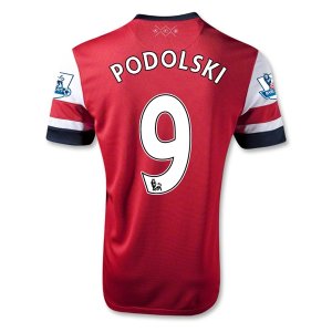 13/14 Arsenal #9 Podolski Home Red Soccer Jersey Shirt 13/14 Arsenal #9 Podolski Home Red Soccer Jersey Shirt