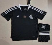 2021-22 Kids Flamengo Excelência Negra Black Soccer Kits Shirt With Shorts