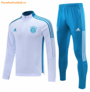 2021-22 Bayern Munich White Training Kits Sweatshirt with pants