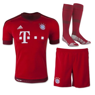 Bayern Munich 2015-16 Home Whole Kits(Shirt+Shorts+Socks)