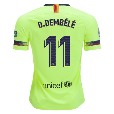 2018-19 FC Barcelona Away Soccer Jersey Shirt Ousmane Dembele #11
