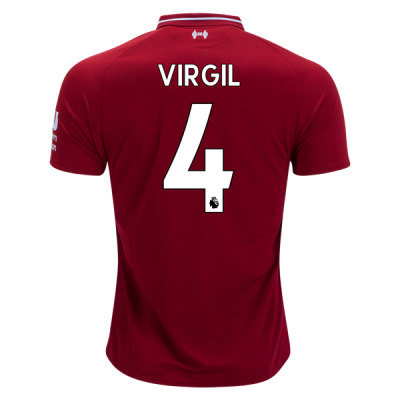 2018-19 Liverpool Home Soccer Jersey Shirt Virgil van Dijk #4