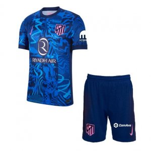 2024-25 Atletico Madrid Kids Third Soccer Kits Shirt With Shorts