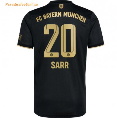 2021-22 FC Bayern Munchen Away Soccer Jersey Shirt with Sarr 20 printing